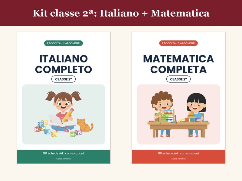 Kit classe 2ª Italiano + Matematica